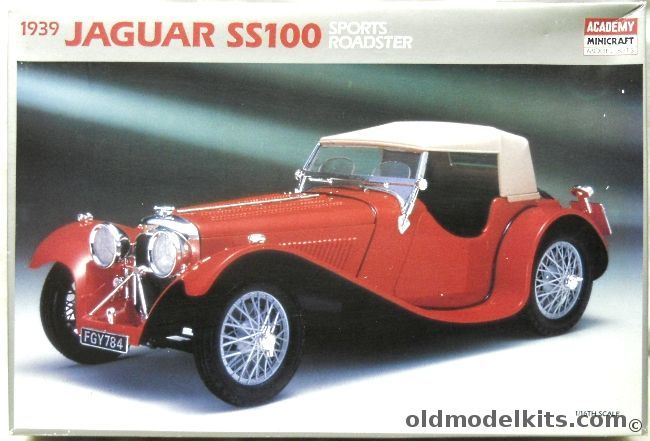 Academy 1/16 1939 Jaguar SS-100 Roadster - (SS100) - (ex Entex / Bandai), 1515 plastic model kit